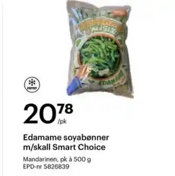 Storcash Edamame soyabønner m/skall Smart Choice tilbud