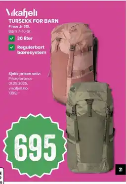 Sport Outlet Tursekk for barn tilbud