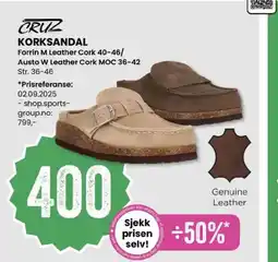 Sport Outlet Korksandal tilbud