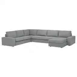 IKEA Kivik Hjørnesofa, 6-seters med sjeselong, Tibbleby beige/grå tilbud