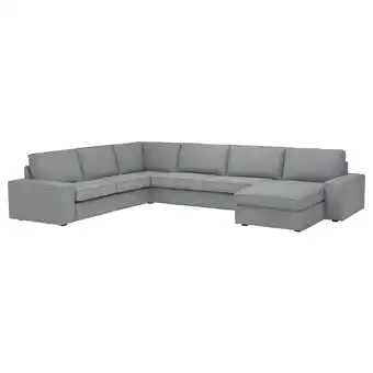 IKEA Kivik Hjørnesofa, 6-seters med sjeselong, Tibbleby beige/grå tilbud