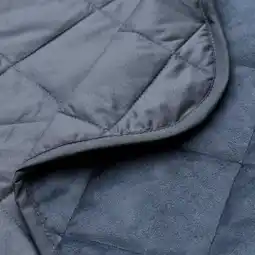 IKEA Mjukplister Sengeteppe, mørk blå, 260x250 cm tilbud