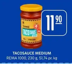 Rema 1000 TACOSAUCE MEDIUM, NOK 11.9 tilbud