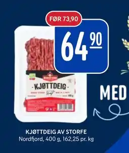 Rema 1000 KJØTTDEIG AV STORFE, NOK 64.9 tilbud