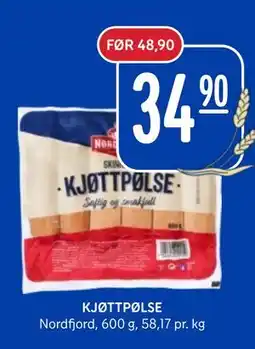 Rema 1000 KJØTTPØLSE, NOK 34.9 tilbud