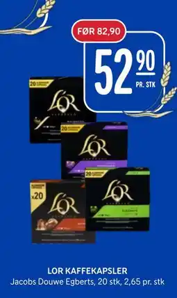 Rema 1000 LOR KAFFEKAPSLER, NOK 52.9 tilbud