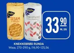 Rema 1000 KNEKKEBRØD RUNDA, NOK 33.9 tilbud