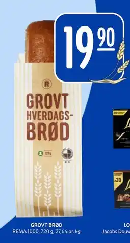 Rema 1000 GROVT BRØD, NOK 19.9 tilbud