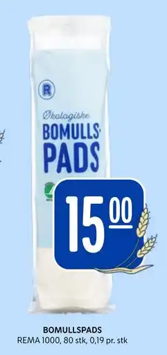Rema 1000 BOMULLSPADS, NOK 15 tilbud