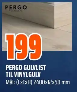 Obs Bygg PERGO GULVLIST TIL VINYLGULV, NOK 199 tilbud
