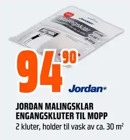 Obs Bygg JORDAN MALINGSKLAR ENGANGSKLUTER TIL MOPP, NOK 94.9 tilbud