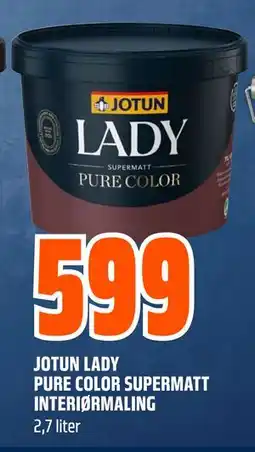 Obs Bygg JOTUN LADY PURE COLOR SUPERMATT INTERIØRMALING, NOK 599 tilbud