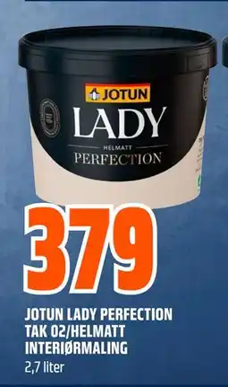 Obs Bygg JOTUN LADY PERFECTION TAK 02/HELMATT INTERIØRMALING, NOK 379 tilbud