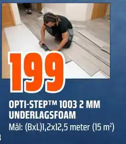 Obs Bygg OPTI-STEP 1003 2 MM UNDERLAGSFOAM, NOK 199 tilbud