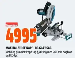 Obs Bygg MAKITA LS1110F KAPP- OG GJÆRSAG, NOK 4995 tilbud