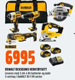 Obs Bygg DEWALT DCK503M 3 VERKTØYSETT, NOK 6995 tilbud