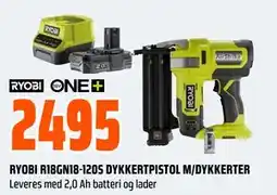Obs Bygg RYOBI R18GN18-120S DYKKERTPISTOL M/DYKKERTER, NOK 2495 tilbud