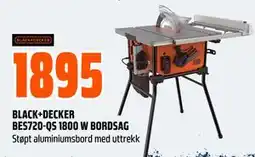 Obs Bygg BLACK+DECKER BES720-QS 1800 W BORDSAG, NOK 1895 tilbud