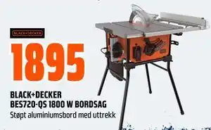 Obs Bygg BLACK+DECKER BES720-QS 1800 W BORDSAG, NOK 1895 tilbud