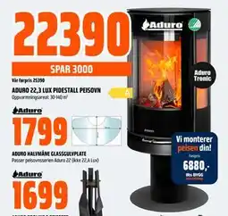 Obs Bygg ADURO 22,3 LUX PIDESTALL PEISOVN, NOK 22390 tilbud