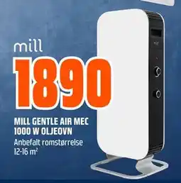 Obs Bygg MILL GENTLE AIR MEC 1000 W OLJEOVN, NOK 1890 tilbud