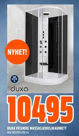 Obs Bygg DUXA VELVÆRE MASSASJEDUSJKABINETT, NOK 10495 tilbud