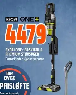 Obs Bygg RYOBI ONE+ RASV18BL-0 PREMIUM STØVSUGER, NOK 4479 tilbud