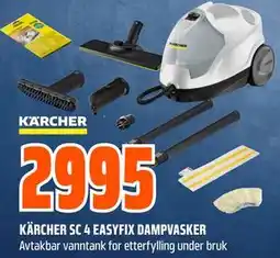 Obs Bygg KÄRCHER SC 4 EASYFIX DAMPVASKER, NOK 2995 tilbud