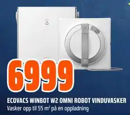 Obs Bygg ECOVACS WINBOT W2 OMNI ROBOT VINDUVASKER, NOK 6999 tilbud
