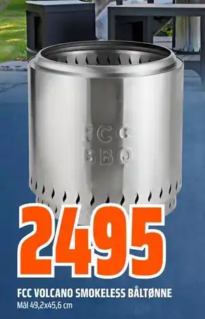 Obs Bygg FCC VOLCANO SMOKELESS BÅLTØNNE, NOK 2495 tilbud