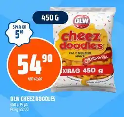 Obs Bygg OLW CHEEZ DOODLES, NOK 54.9 tilbud