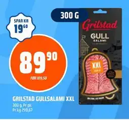 Obs Bygg GRILSTAD GULLSALAMI XXL, NOK 89.9 tilbud