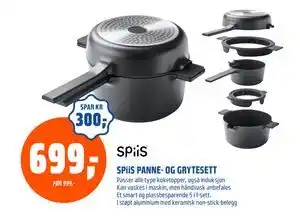 Obs Bygg SPiiS PANNE- OG GRYTESETT, NOK 699 tilbud