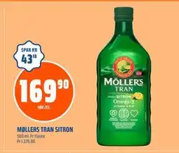 Obs Bygg MØLLERS TRAN SITRON, NOK 169.9 tilbud