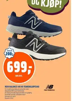 Obs Bygg NEW BALANCE 410 V8 TERRENGLØPESKO, NOK 699 tilbud