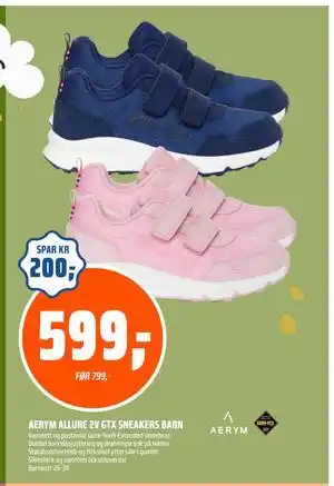 Obs Bygg AERYM ALLURE 2V GTX SNEAKERS BARN, NOK 599 tilbud