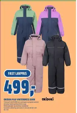 Obs Bygg OKIDOKI PLAY VINTERDRESS BARN, NOK 499 tilbud