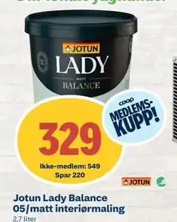 Coop Byggmix Jotun Lady Balance 05/matt interiørmaling, NOK 549, Medlemspris tilbud