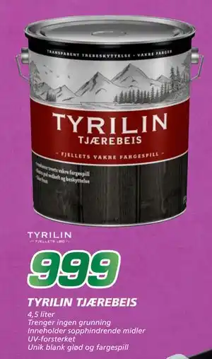 Coop Byggmix TYRILIN TJÆREBEIS, NOK 999 tilbud