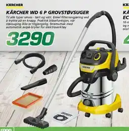 Coop Byggmix KÄRCHER WD 6 P GROVSTØVSUGER, NOK 3290 tilbud