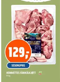 Coop Obs HENRIETTES FÅRIKÅLKJØTT, NOK 129 tilbud