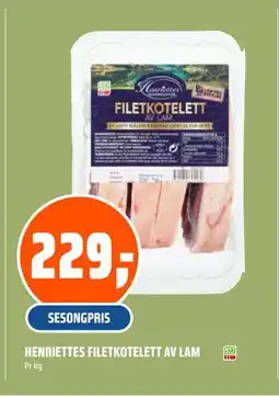 Coop Obs HENRIETTES FILETKOTELETT AV LAM, NOK 229 tilbud