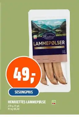 Coop Obs HENRIETTES LAMMEPØLSE, NOK 49 tilbud