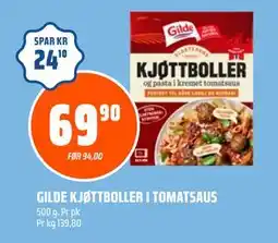 Coop Obs GILDE KJØTTBOLLER I TOMATSAUS, NOK 69.9 tilbud