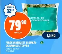 Coop Obs FERSKVAREHUSET BLOMKÅLOG BROKKOLITOPPER, NOK 79.9 tilbud