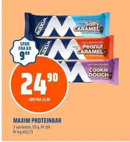 Coop Obs MAXIM PROTEINBAR, NOK 24.9 tilbud