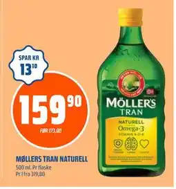 Coop Obs MØLLERS TRAN NATURELL, NOK 159.9 tilbud