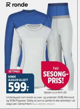 Sport 1 RONDE ULDALEN ULLSETT, NOK 599 tilbud