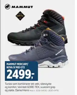 Sport 1 MAMMUT MERCURY/ NOVA IV MID GTX, NOK 2499 tilbud