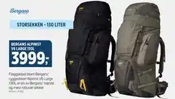Sport 1 BERGANS ALPINIST V6 LARGE 130L, NOK 3999 tilbud